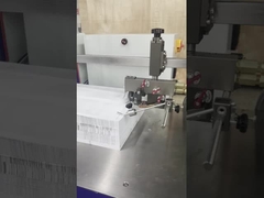 Máquina de plegado de papel A4 de plegado cruzado con máquina de etiquetado