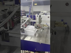 Máquina de plegado de folletos de papel comercial con máquina de etiquetado para fábrica de impresión