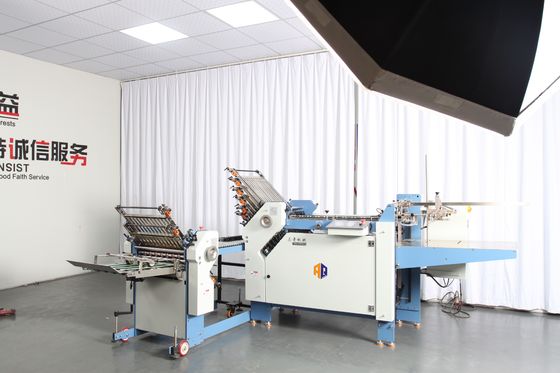 Máquina de plegado de papel manual con carpeta de folletos de plegado cruzado para uso en la impresión
