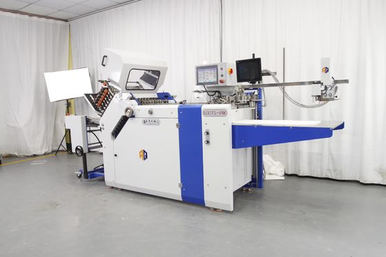 Máquina de plegado de folletos ultrasónicos de papel de doble tensión de inducción de gran formato farmacéutico