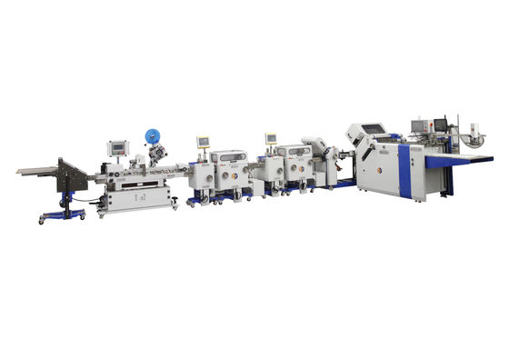 Máquina de plegado de folletos farmacéuticos de alta velocidad 600 mm con etiquetado 600TS / 480TS
