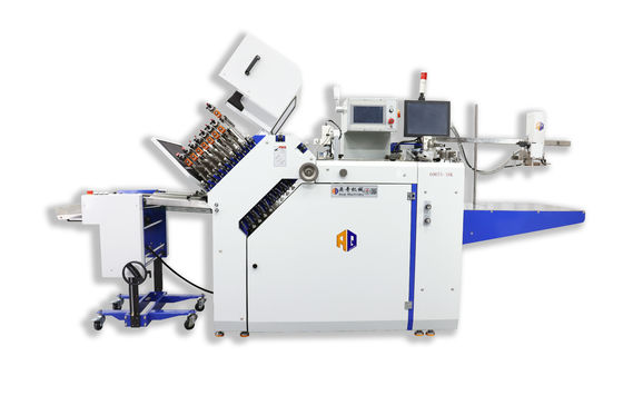 600TS Máquina de plegado de folletos farmacéuticos 16 Placa de abrazadera con expulsión de papel en línea
