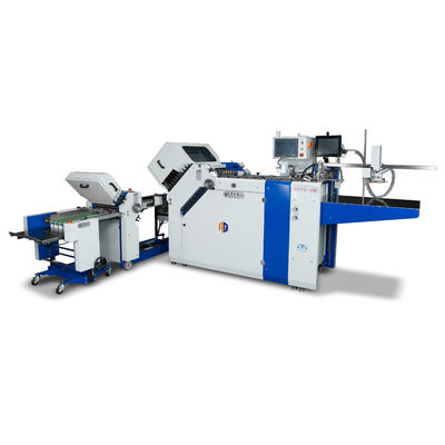Máquina de pliegue de papel de conducción de cinturón de gran formato para carpeta de papel de folleto farmacéutico
