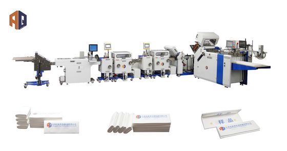 Máquina de plegado de folletos farmacéuticos con sistema de inspección por cámara