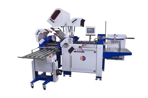 Equipo automático de la industria del papel folletos comerciales máquina de procesamiento de papel plegable con unidad de plegado cruzado