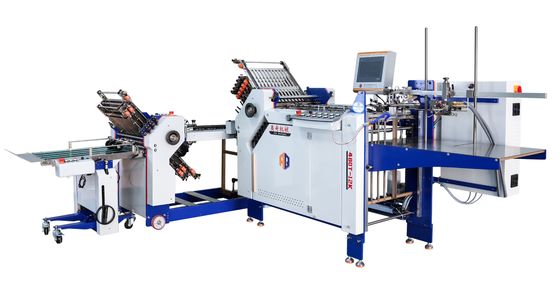 Máquina automática de carpetas industriales folletos Máquina de plegado de folletos con mesa de entrega