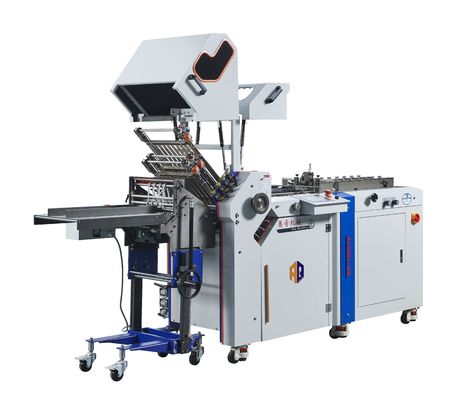 Máquina plegable de alimentación de folletos con aspiración de aire de alta velocidad con satcker vertical para la máquina de folletos plegados