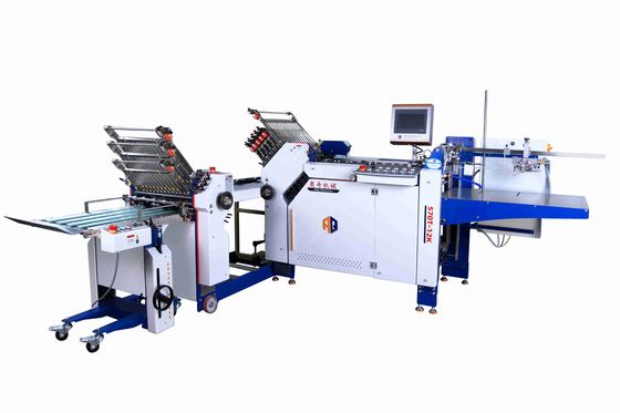 Ancho 570 mm Máquina de plegado de papel de gran formato con alimentador de pila plana para folleto plegado