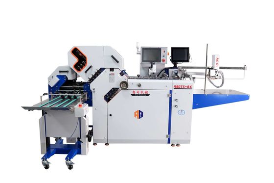 Ancho 480 mm Máquina de plegado de folletos de gran formato con máquina de carpeta cruzada