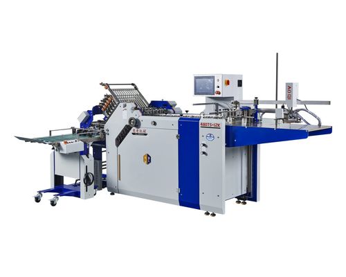 Máquina de plegado totalmente automática de 480 mm con cuchillo de plegado cruzado para folleto plegado