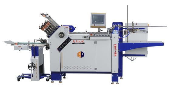 Máquina plegadora automática de papel A4 de 12 bolsillos para folletos y manuales